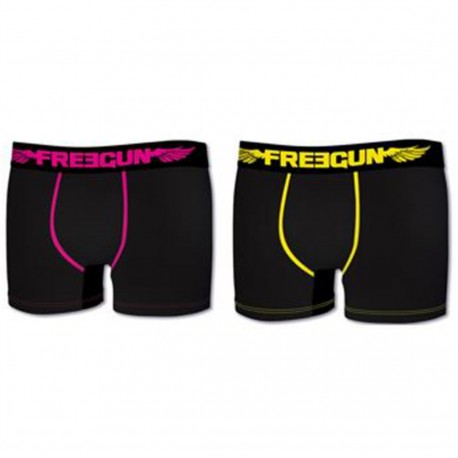 Lot de 2 boxers homme en coton, FREEGUN