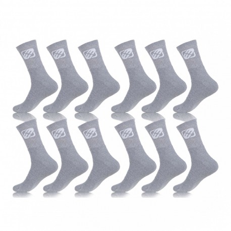 Lot de 12 paires de chaussettes Feegun homme Grises