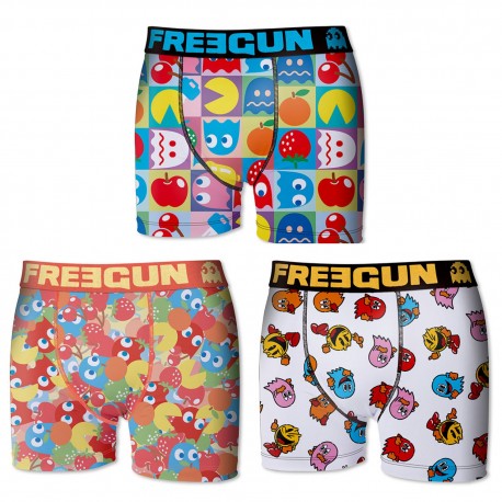 Lot de 3 Boxers FREEGUN, PACMAN