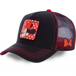 Casquette Capslab Disney Minnie noir et rouge