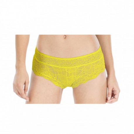 Boxer Dentelle Femme Miss Freegun Jaune