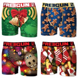 Lot de 4 Boxers Homme FREEGUN CHRISTMAS