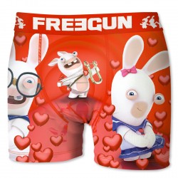 Boxer Homme Cœurs FREEGUN Lapins Crétins