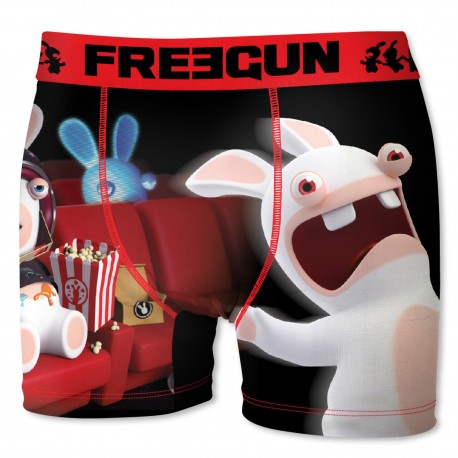 Boxer Homme Cinema FREEGUN Lapins Crétins
