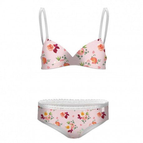 Ensemble Boxer Fille Roses Miss Freegun