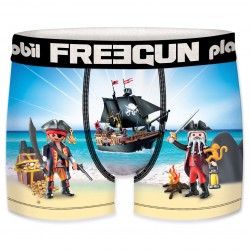 Boxer Garçon Freegun Playmobil Pirates Bleu