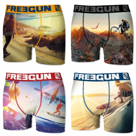 Lot de 4 boxers homme FREEGUN