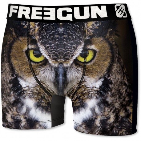 Boxer Homme Freegun Hibou Marron