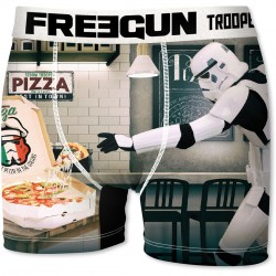 Boxer Homme Freegun Stormtrooper Pizza Blanc