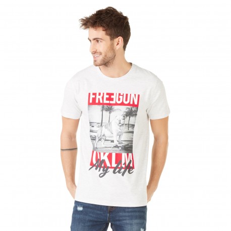 T-shirt Homme Freegun OKLM Blanc