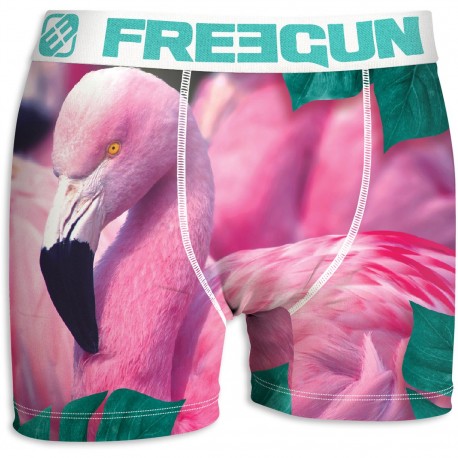 Boxer Homme Freegun Flamant Rose Rose