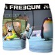 Boxer Homme Freegun Lapins Crétins Banquise Gris