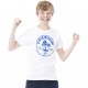 T-shirt Freegun Palmier Blanc et Bleu