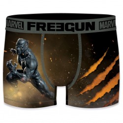 Boxer Homme Freegun Marvel Panthère Marron