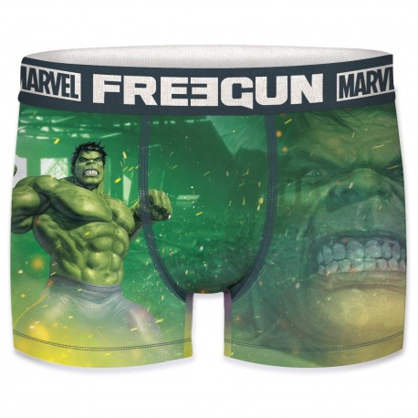 Boxer Homme Freegun Marvel Hulk Vert