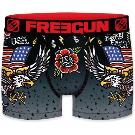 Boxer Homme Freegun Aigle Gris