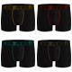 Lot de 4 boxers Homme Freegun Bambou Noir