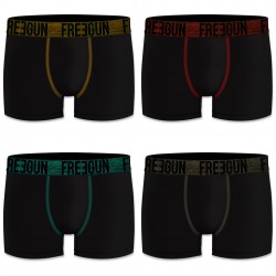 Lot de 4 boxers Homme Freegun Bambou Noir