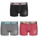 Lot de 3 Boxers Coton Homme Freegun Uni Multicolore