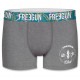 Lot de 3 Boxers Coton Homme Freegun Uni Multicolore