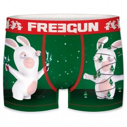 Boxer Homme Freegun Lapins Crétins Sapin Vert