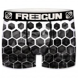 Boxer homme Freegun Hexagone Noir