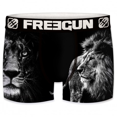 Boxer Homme Freegun Lion Noir