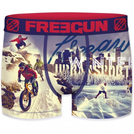 Boxer Garçon Freegun Snow Blanc