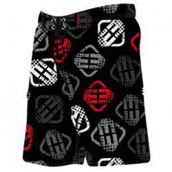 Short de bain flottant homme Freegun Logo Gris et Rouge