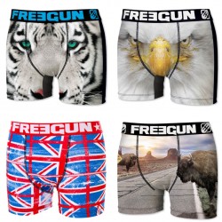 Boxers homme microfibre Packx4 Freegun E3