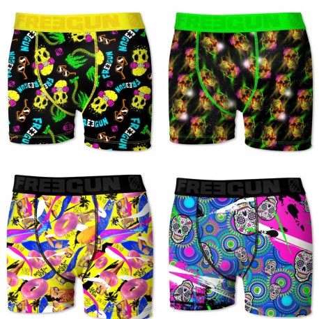 Boxers homme microfibre Packx4 Freegun E6