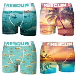 Boxers homme microfibre Packx4 Freegun E8