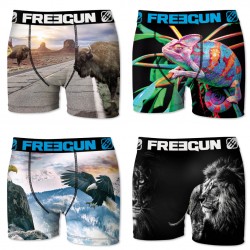 Boxers homme microfibre Packx4 Freegun E10