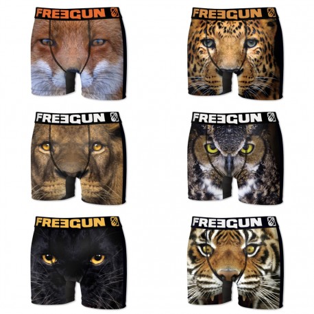 Boxers homme microfibre Packx6 Freegun E1