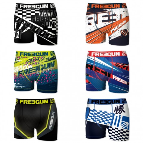 Boxers homme microfibre Packx6 Freegun E3