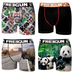 Boxers garçon microfibre Packx4 Freegun E2