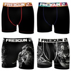 Boxers garçon microfibre Packx4 Freegun E4