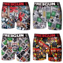 Boxers garçon microfibre Packx4 Freegun E5