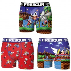 Boxers homme microfibre Packx3 Freegun Sonic E1