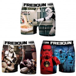 Boxers homme microfibre Packx3 Freegun Star Wars Storm Trooper E1