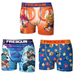 Boxers garcon microfibre Packx3 Freegun Dragon Ball Z E1