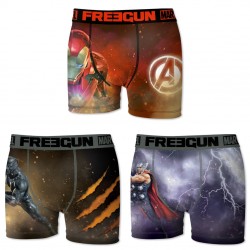 Boxers hommme microfibre Packx3 Freegun Marvel E2