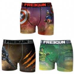 Boxers garçon microfibre Packx3 Freegun Marvel E1