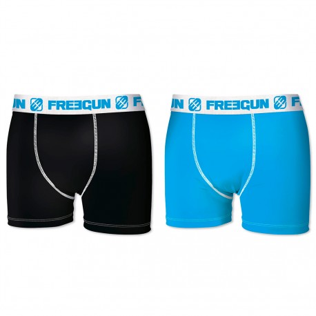 Lot de 2 Boxers Homme Freegun Noir