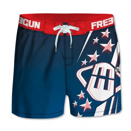 Boardshort court homme Freegun Bleu