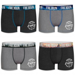 Lot de 4 boxers homme coton Freegun Wint Explore Multicolore