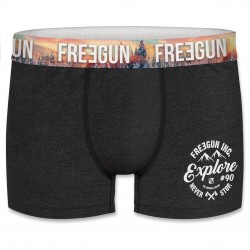 Boxer garcon coton Freegun Wint Explore Gris