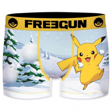 Boxer homme microfibre Freegun Neige Pokemon Multicolore