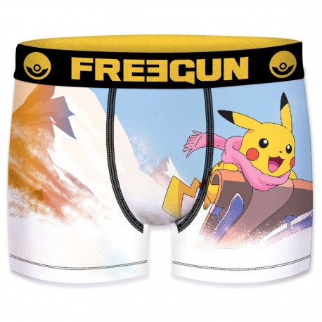 Boxer homme microfibre Freegun Luge Pokemon Multicolore