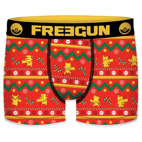 Boxer homme microfibre Freegun Snow Pokemon Multicolore